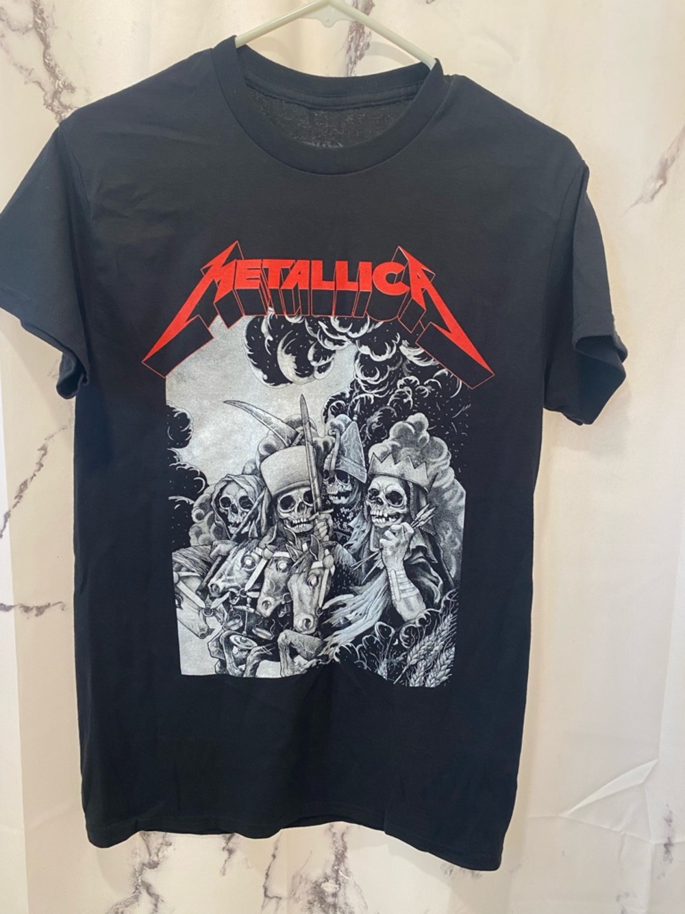 Metallica Four Horsemen Official Merch  Band Tshirt New 90s Goth Style